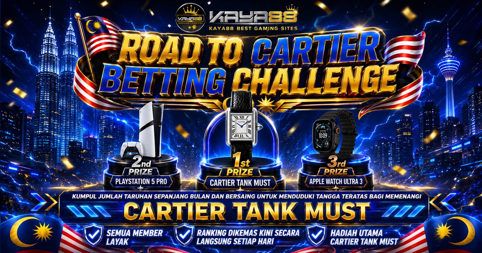 the Road to Cartier Betting Challenge event graphic on lotto-4d.my for 4D players