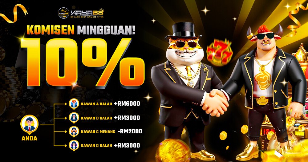 the 10% weekly commission offer artwork used on lotto-4d.my
